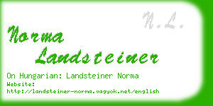norma landsteiner business card